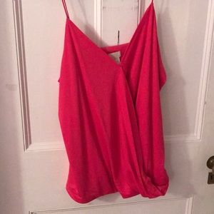 H&M hot pink wrap tank top